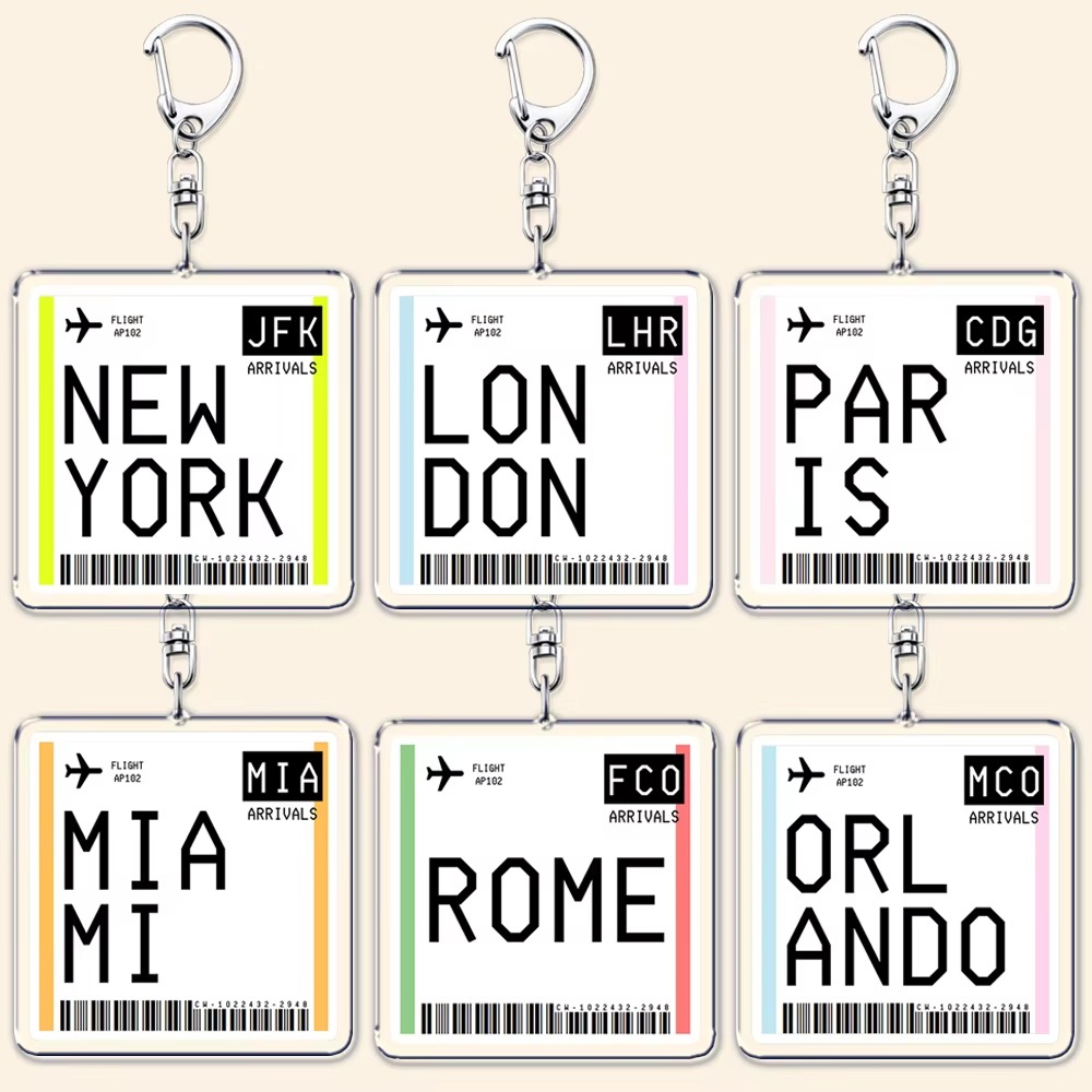 Travel Accessories Jewelry - Porte-clés Carte d'embarquement de billet d'avion
